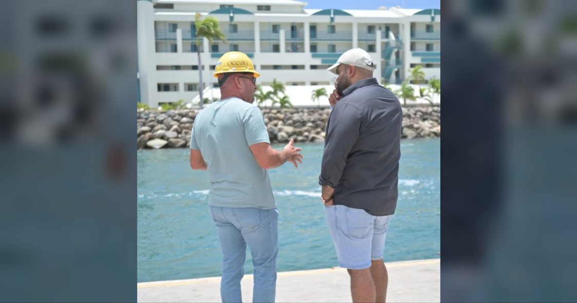Photo supplied with the release “Simpson Bay dock closes for refurbishment”.