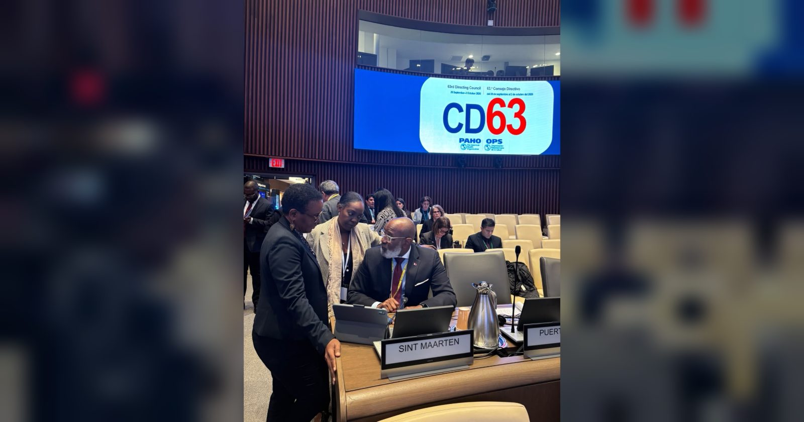 Photo supplied with the release “Connor leads Sint Maarten delegation to PAHO Directing Council”.