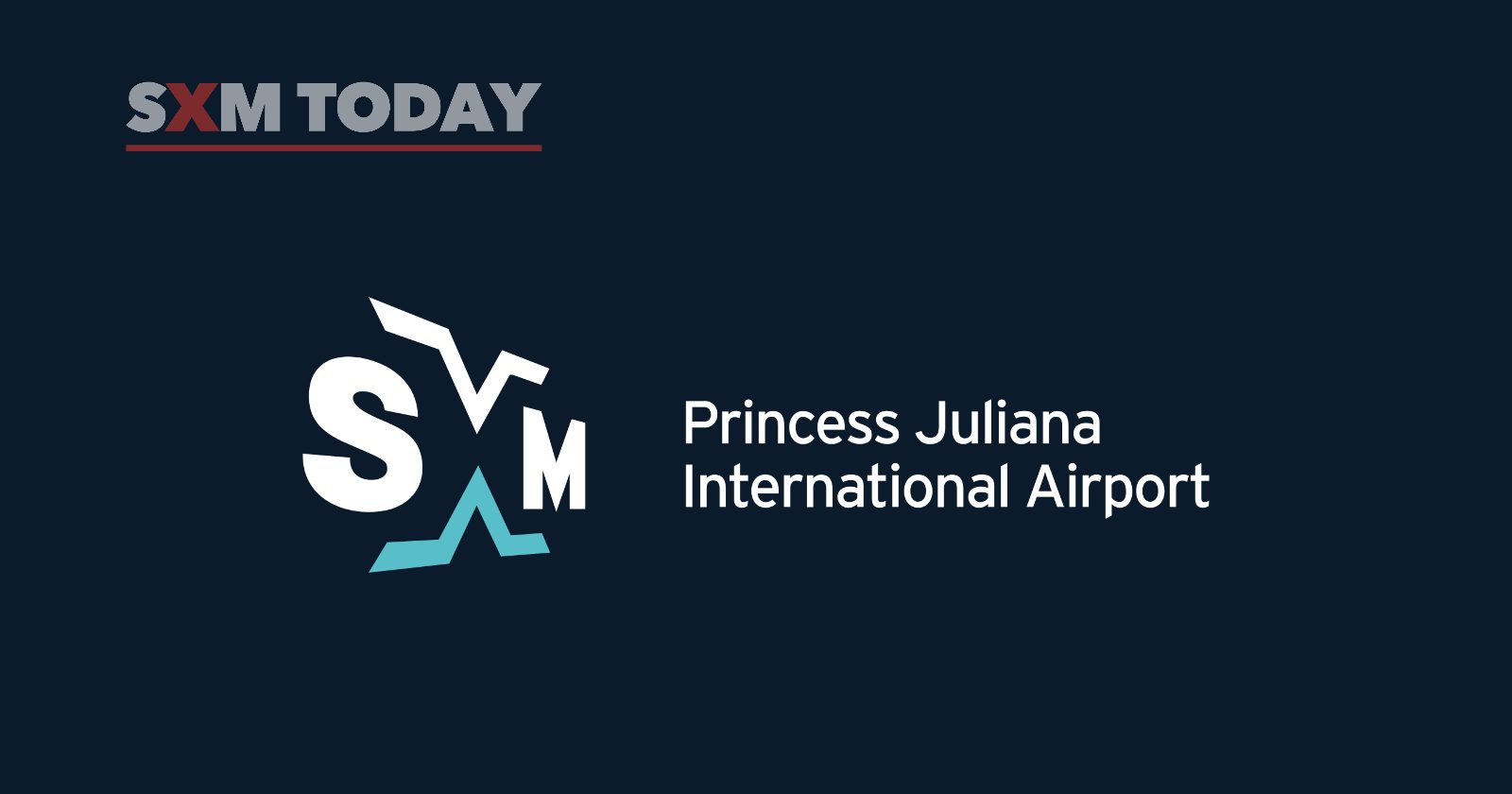 The logo of Princess Juliana International Airport.