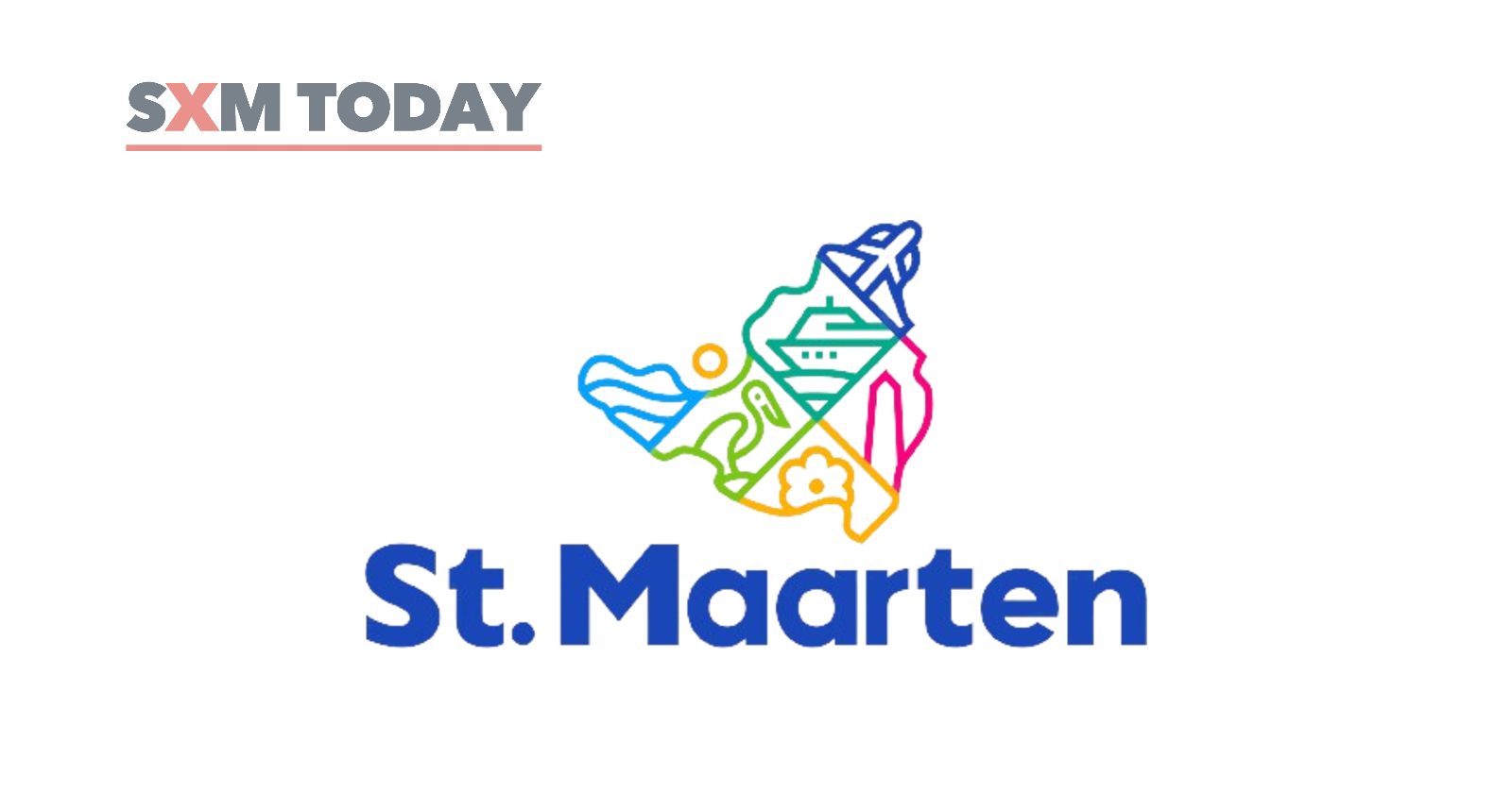 The logo of St. Maarten Tourist Bureau.